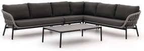 + 15% kassakorting | Hoek loungeset Bellagio | 6 personen | Loungeset Grijs | Hoekbank Rope (touw) | 238x255cm | Kees Smit Tuinmeubelen
