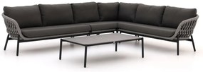 Hoek loungeset Bellagio  | 6 personen | Loungeset Grijs | Hoekbank Aluminium | 238x255cm | Kees Smit Tuinmeubelen