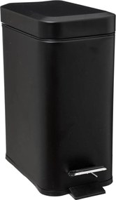 Zwarte Softclose Pedaalemmer 5L Rechthoekig
