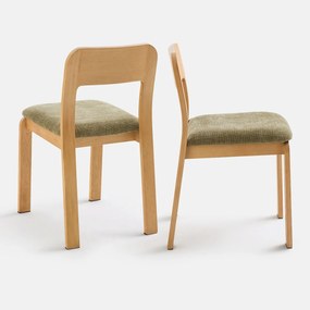 Set van 2 massief eiken gestoffeerde stoelen Talet