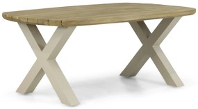 Dining Tuintafel rechthoekig 180 x 100 cm Aluminium/Teak Taupe Falcon/Cardiff