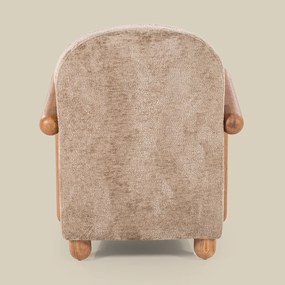 Fauteuil Met Hout Taupe