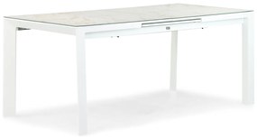 Dining Tuintafel   uitschuifbaar 180/240 x 90 cm Aluminium Wit  Alicante