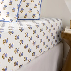 Hoeslaken in gewassen katoen omslag 30 cm, DIMANI