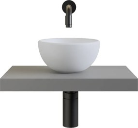 Gliss Design Leto fonteinplank 40x25cm agaat grijs