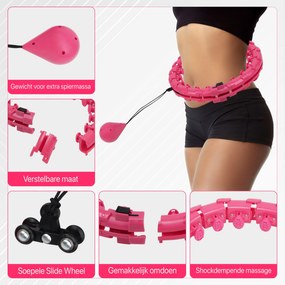 Niceey Fitness Hoelahoep - met Gewicht - Roze