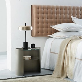 Rechte lamp in metaal en marmer, Clepsos