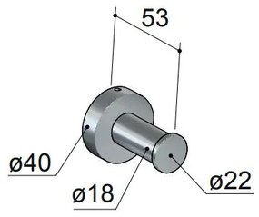 Hotbath Cobber Haak Geborsteld Messing PVD CBA03