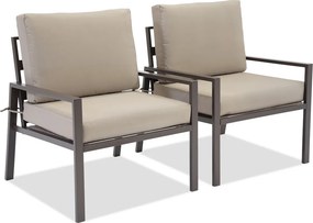 Set van twee Vigo tuinstoelen bruin Garden Point