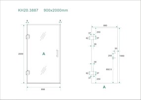 Mueller Clean profielloze douchedeur 90x200cm Anti-kalk