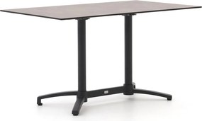 Inklapbare tafel Bellagio | Vierkant | Tuintafel Kunststof | 140x80cm | 4 personen | Kees Smit Tuinmeubelen