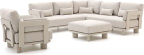 Hoek loungeset Bellagio | 6 personen | Loungeset Beige | Hoekbank Aluminium | Kees Smit Tuinmeubelen