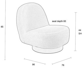 Zuiver Eden Sand Ronde Fauteuil Draaibaar Zandkleur