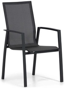 Tuinstoel stapelbaar Aluminium/textileen Grijs-antraciet Lifestyle Garden Furniture Ultimate