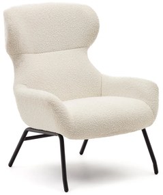 Kave Home Belina Moderne Fauteuil Wit Boucle