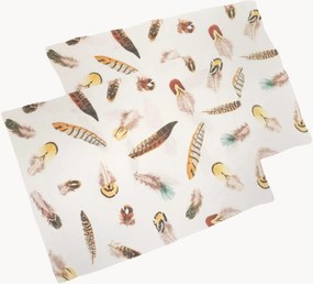 Linnen placemats Feathers, 2-delig