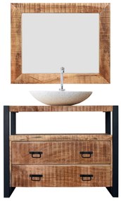 MD Interior Woodz spiegel met houten omlijsting 100x70cm