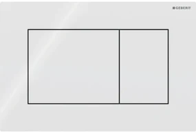 Geberit Sigma01 bedieningsplaat - 2-toets spoeling - vierkant - Alpien wit 115.660.11.1