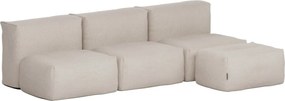 Soft Zitzak Outdoor 3 Seater Open + Pouf - Kirra Sand
