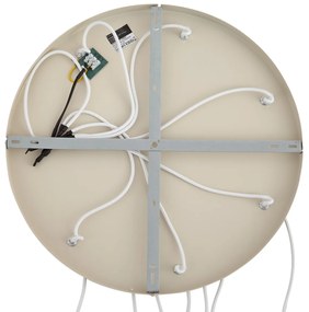 Art Deco hanglamp beige met wit glas 7-lichts - Sandra