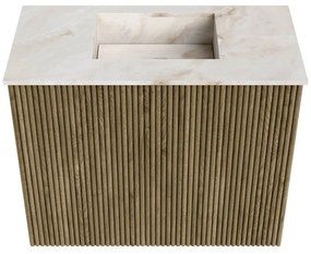 Mondiaz Joya DLux 50cm toiletmeubel dusk met wastafel faye midden zonder kraangat frappe