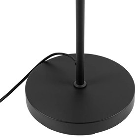 Art deco vloerlamp zwart met amber glas - Bizle