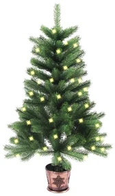 vidaXL Kunstkerstboom met LED's 90 cm groen