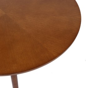 Mazzoni BELLUNO Naturel Noten (Donkerbruin) - HOUTEN SALONTAFEL Ø65 cm ROND MODERN CLASSIC
