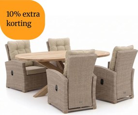 + 10% kassakorting | Diningset Intenso | 4 personen | Tuinset teakhout | 5-delig | Kees Smit Tuinmeubelen