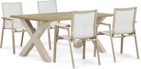 Tuinset 4 personen 180 cm Aluminium Zand/Beige Lifestyle Garden Furniture Fiora/Cardiff