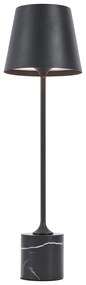 Moderne tafellamp zwart 37cm incl. LED dimbaar IP54 oplaadbaar - Topi Modern IP54 rond Binnenverlichting Lamp