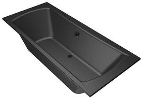 Xenz Robijn Duobad - 180x80x48 - afvoer Midden - acryl - ebony 6987-29