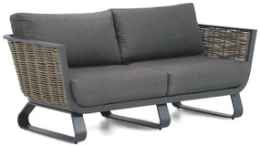 Stoel en Bank Loungeset Aluminium/wicker Grijs 4 personen Santika Furniture Santika Tika