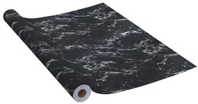 vidaXL Meubelfolie zelfklevend 500x90 cm PVC steenzwart