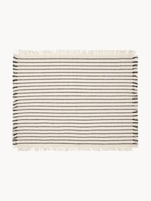 Katoenen placemats Elouise met franjes, 2 stuks