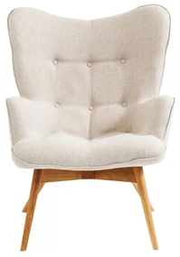 Kare Design Vicky Oorfauteuil Retro Design Naturel