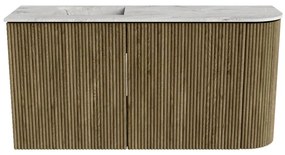 Mondiaz Joya DLux 80cm toiletmeubel ronding rechts dusk met wastafel faye links 1 kraangat glace
