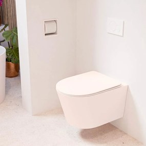 Mondiaz Lavie toiletpot randloos met softclose zitting rosee