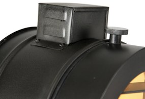 Tripod vloerlamp zwart met hout studiospot - Radient