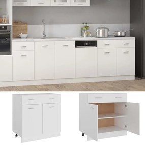 vidaXL Onderkast met lade Lyon 80x46x81,5 cm bewerkt hout wit