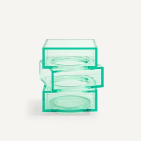 Bijzettafel in acryl kubussen, Akrili.