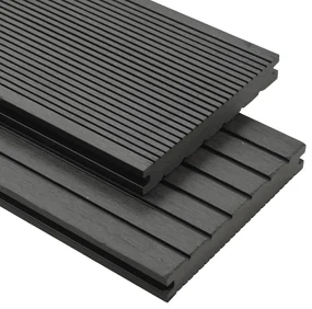 vidaXL Terrasplanken met accessoires 20 m² 2,2 m massief HKC grijs