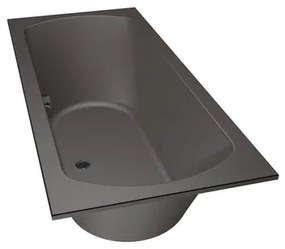 Xenz Lagoon Duobad - 180x80x53 - afvoer Midden - acryl - antraciet 6928-05