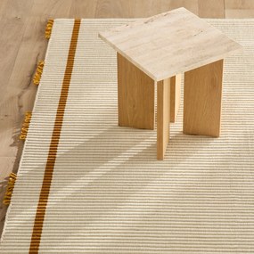 Handgeweven vloerkleed, 67% katoen, Uksi