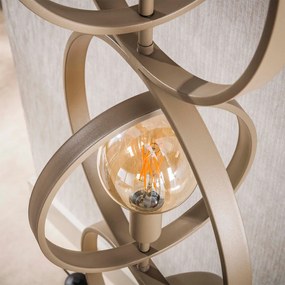 Vloerlamp Metalen Ringen Beige