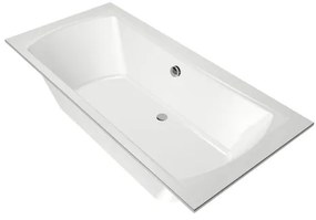 Xenz Robijn Duobad - 190x90x48 - afvoer Midden - acryl - wit 6988-01