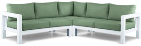 Hoek loungeset 5 personen Aluminium Wit Lifestyle Garden Furniture Luca