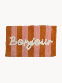 Handgetufte katoenen badmat Bonjour