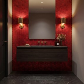 Zelfklevende Mozaïektegels Metaal | Hexagon Rood | 28,8×29,2 cm | Keuken, Bad &amp; WC