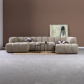 Design Bank Beige U-vorm Rechts